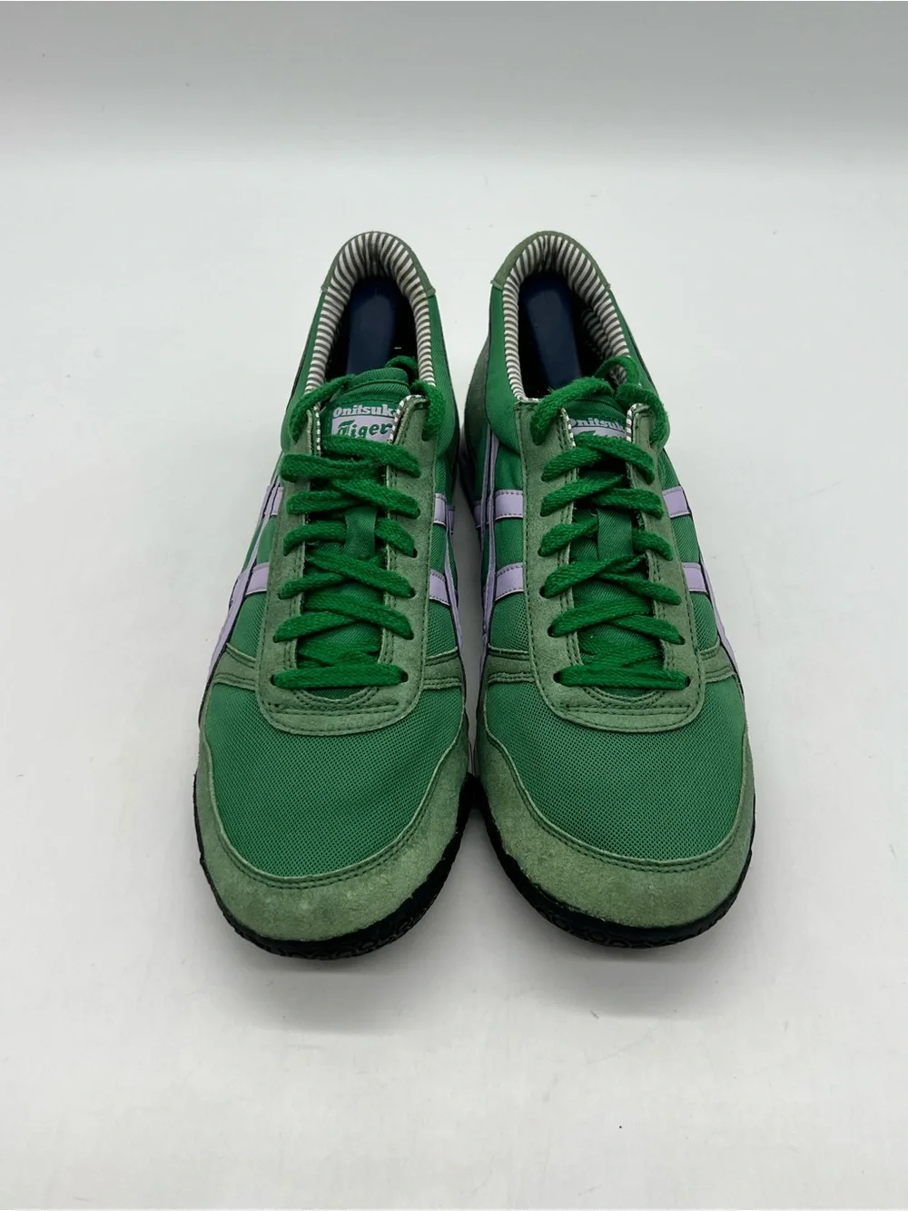 Onitsuka Tiger Ultimate 81 Women’s Sz 10 Green Violet Suede Sneakers Shoes.